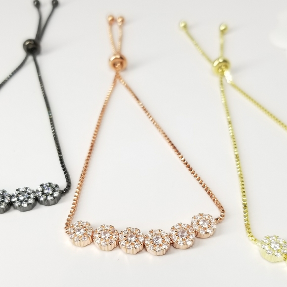 NEW Pave CZ Diamond Bracelet Slider - Picture 6 of 6